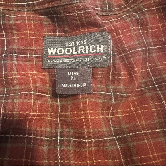 Woolrich Mens Size XL Casual Long Sleeve Collared Button Down Shirt 100% cotton - Picture 9 of 10